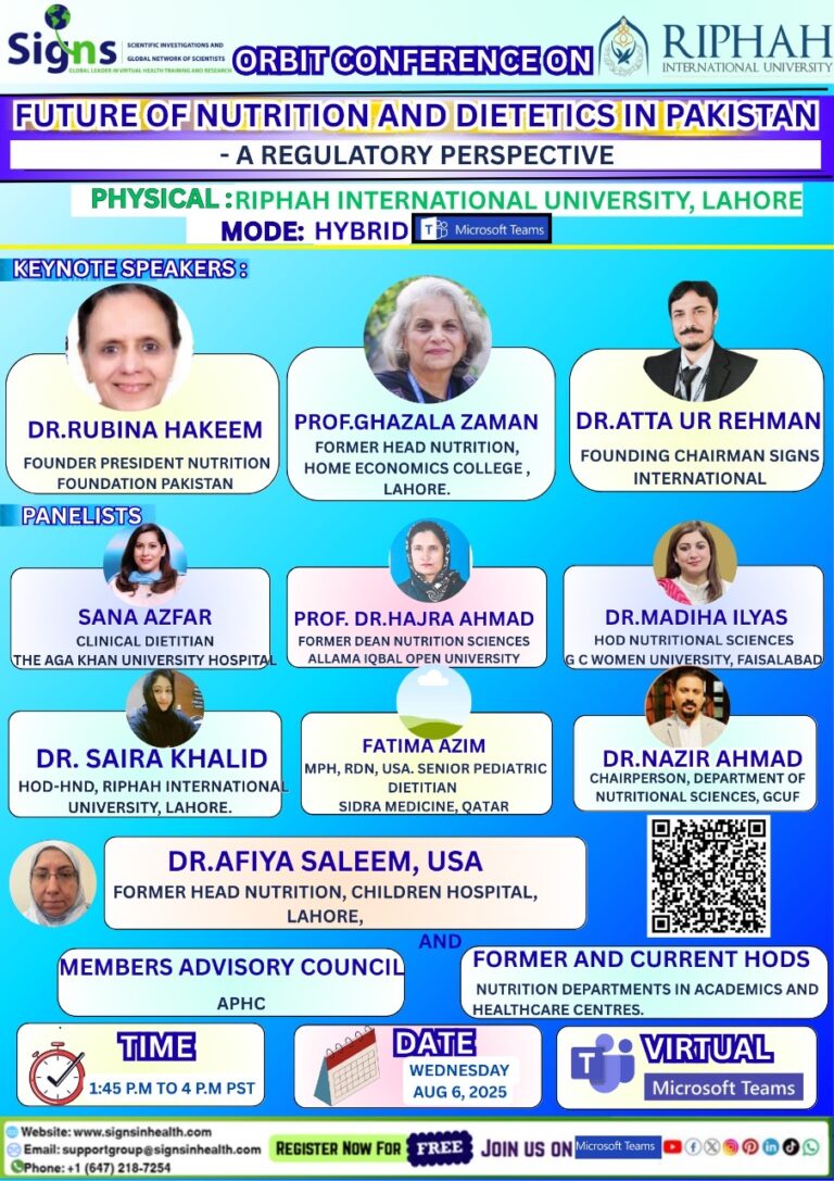 SIGNS -Riphah Nutrition Orbit Conference