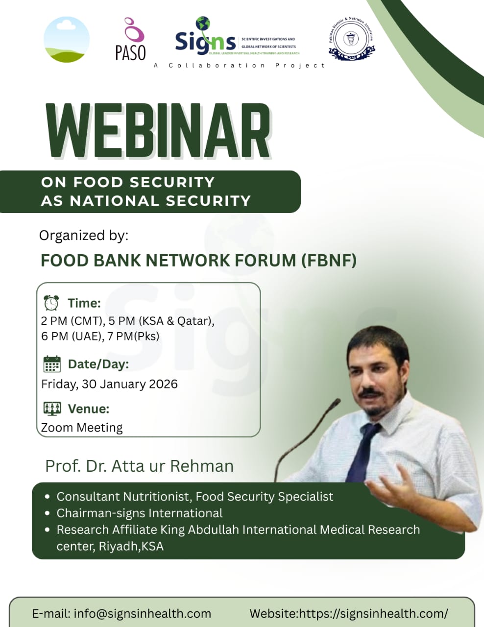 FREE Food Bank Webinar on Food Security as National Security