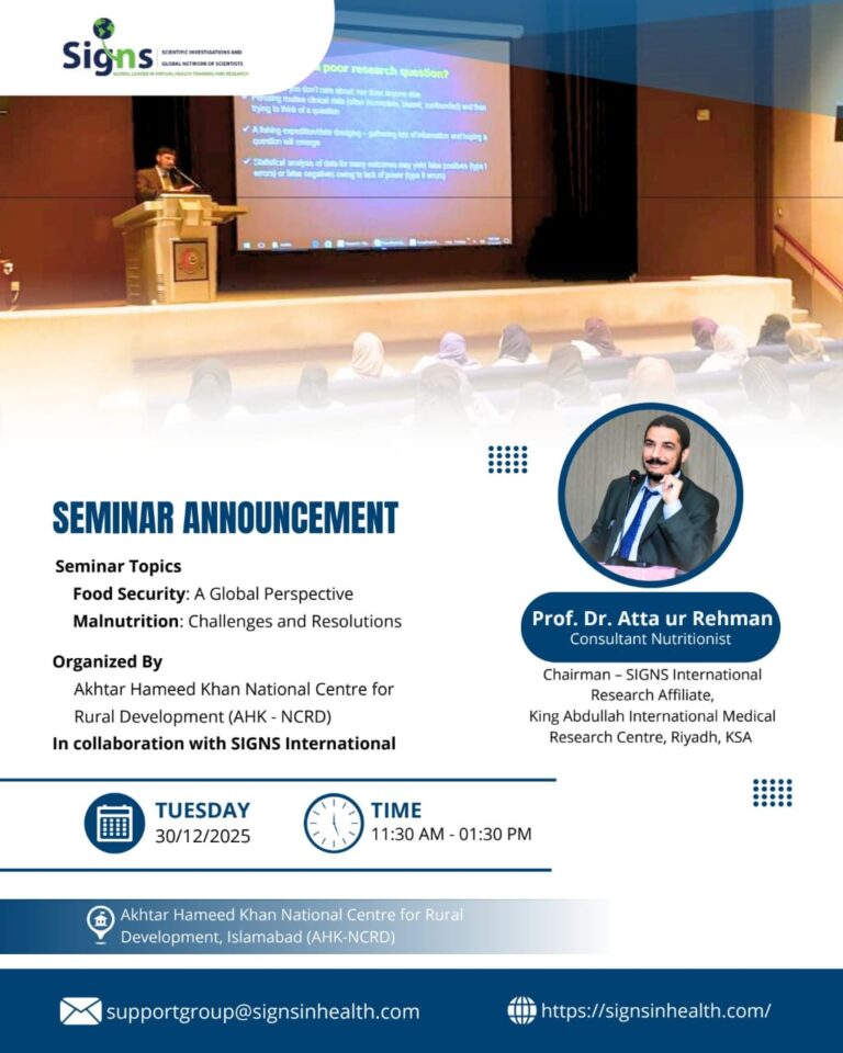 Workshop on Food Security, Hunger and Malnutrition at National Centre for Rural Development,Islamabad