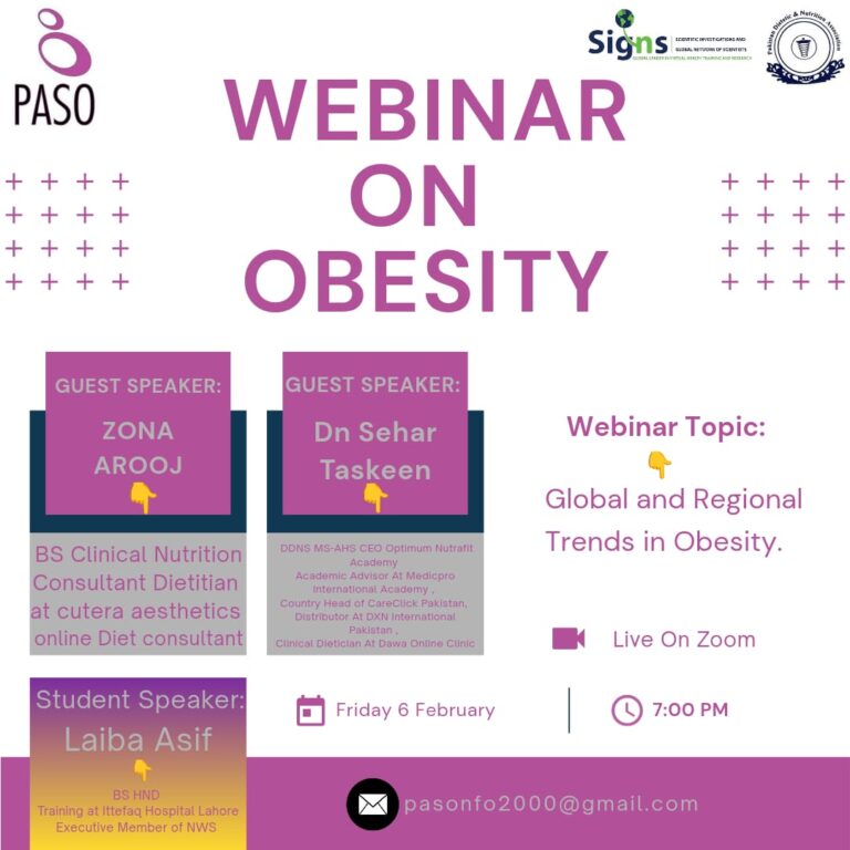 FREE WEBINAR-PASO Webinar on Obesity