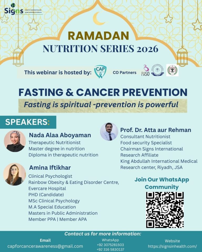 Ramadan Webinar Series:3 Fasting and Cancer Prevention and Cure